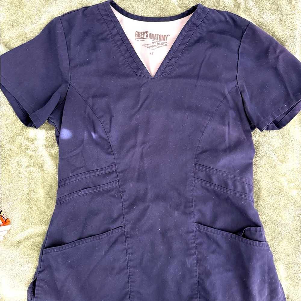 Grey's Anatomy Blue Scrub Top